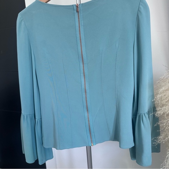 Tibi Egg Blue Crepe Corset Blouse Size 4 - Picture 6 of 7